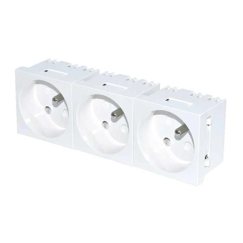 Franse Wit Socket Drie Funksie Module